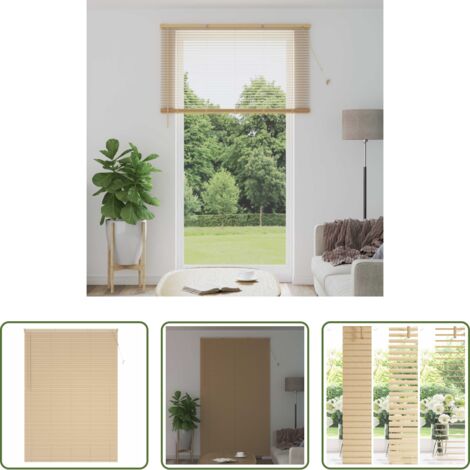 Estor veneciano -  Persiana Veneciana Marrón Claro con Patrón 213 x 160 cm PVC