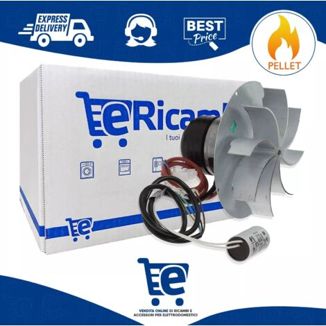 Estrattore Aspiratore Fumi Stufe Pellet ECOFIT 2RECA3 Ventola 25mm con Encoder