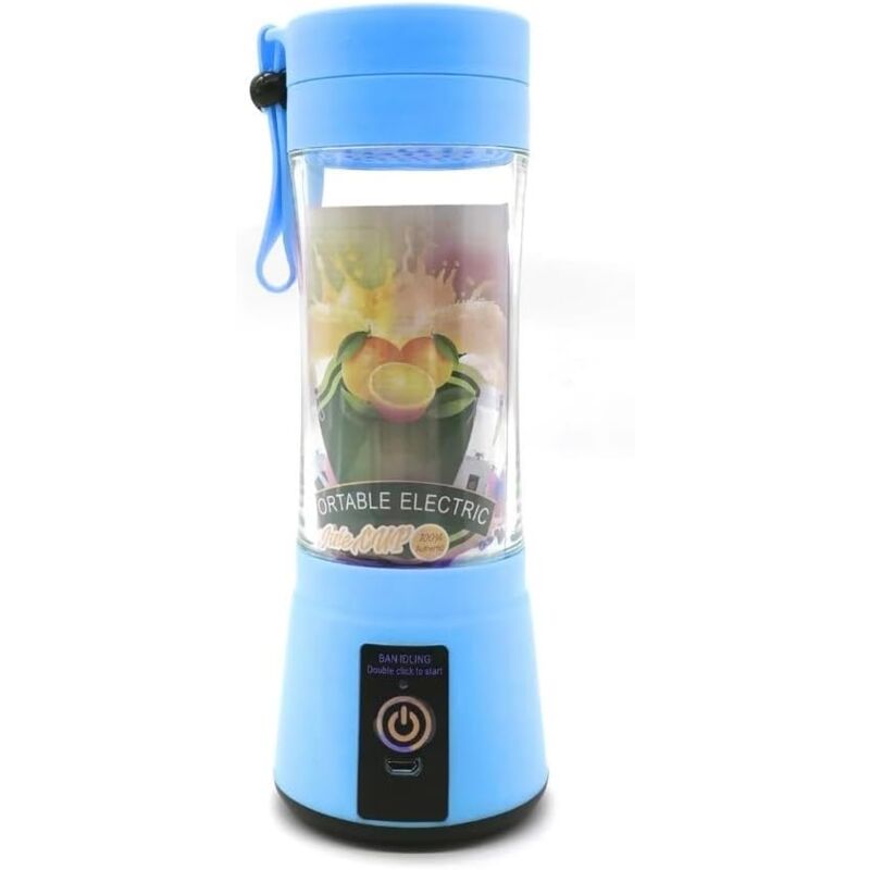 Estrattore di succo-Estrattore di succo Bicchiere portatile per succo - 400ml Blu Lama a 6 lame-RAPANDA