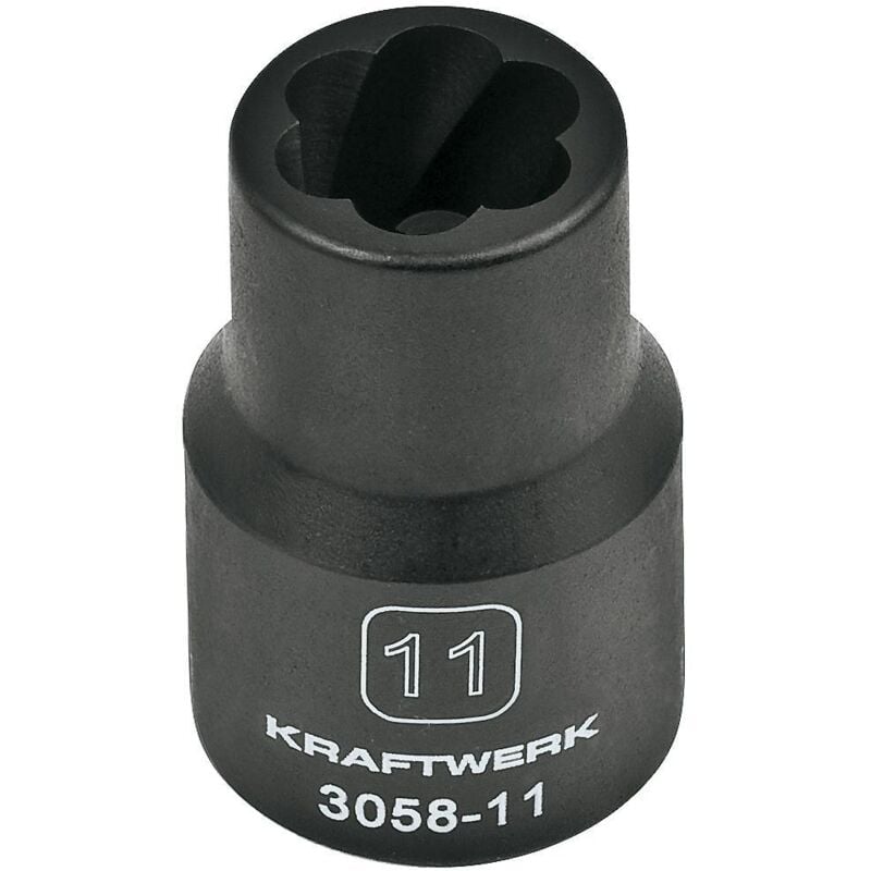 Estrattore h.d. per dadi rovinati 1/2' dr. 11 mm attacco 1/2