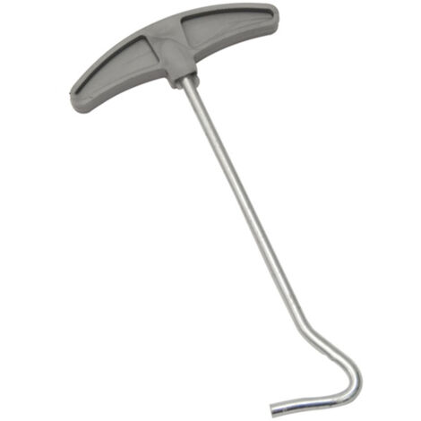 Estrattore per picchetti da tenda in lega di plastica con impugnatura ergonomica e facile da usare, ideale per tende da campeggio.