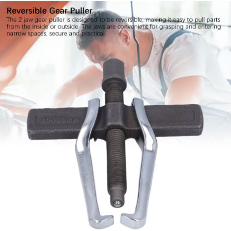 Estrattore reversibile per cuscinetti reversibili in acciaio CV a 2 ganasce da 4 pollici per pulegge, cuscinetti per ingranaggi interni ed esterni