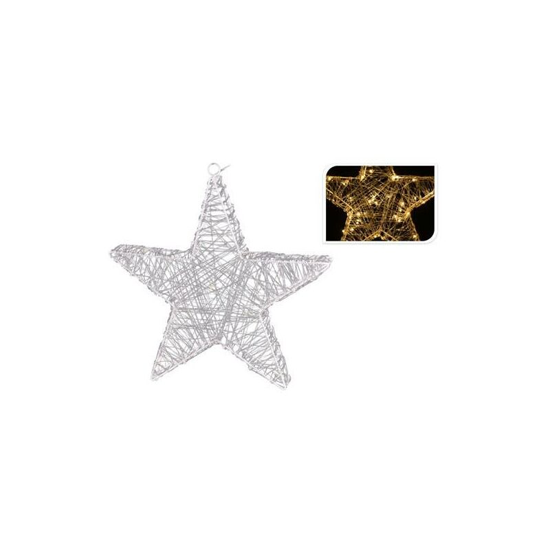 

Estrella Acrilica Con Leds 30 Cm Blanca