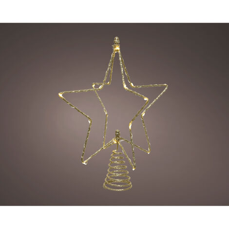 ESTRELLA ARBOL DORADA MICROLED - 20X20X25