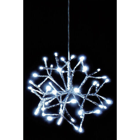 Estrella Colgante 48 Luces Leds en Blanco Frio para Exterior