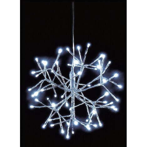 Estrella Colgante 64 Luces Leds en Blanco Frio para Exterior