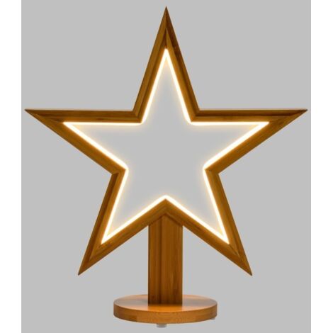 Estrella con Base H35cm LED BLANCO CÁLIDO