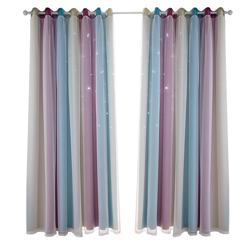 

Estrella cortinas opacas cortinas de Estrellas, 1 Panel, 134 * 240 cm, purpura