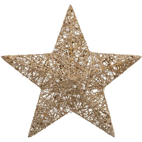 Estrella de cuentas doradas H35cm - Atmosphera créateur d'intérieur