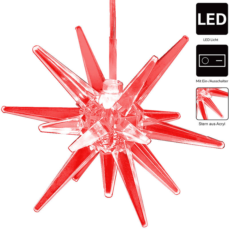 

Estrella de navidad a colgar o de pie luz LED de 7 colores diferentes decoración iluminación interior arbol de navidad