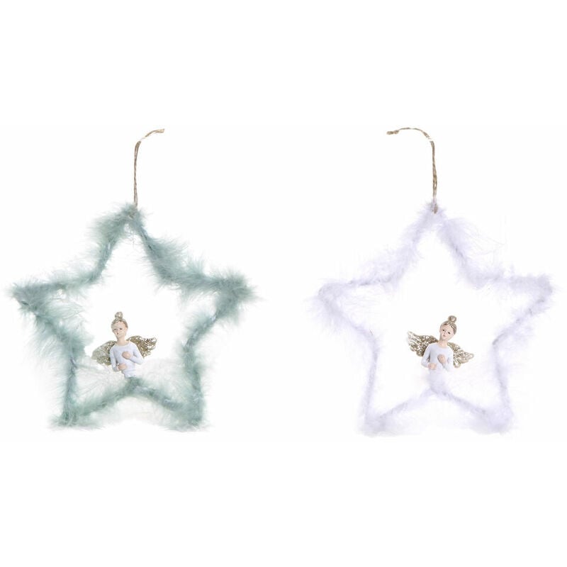 

Estrella de Navidad DKD Home Decor (2 pcs) (20 x 3.5 x 19.5 cm)