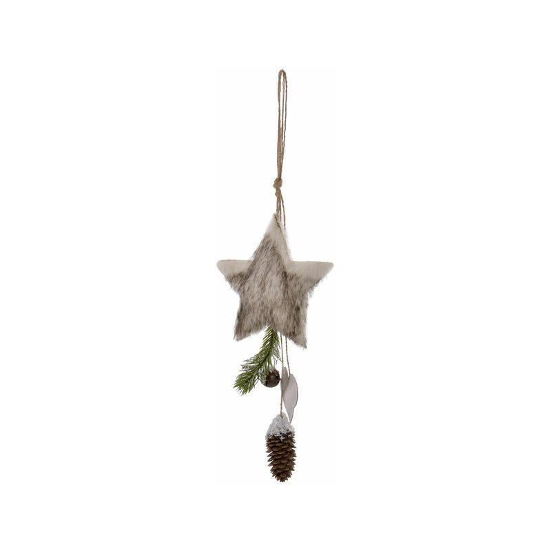 

Estrella de Navidad DKD Home Decor Poliéster Natural (16 x 16 x 45 cm)