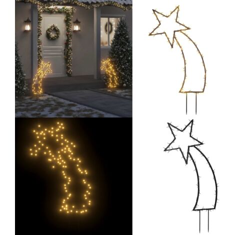 Estrella fugaz de luces Navidad con estacas 115 LED 89 cm - Luces navideñas - Estrella fugaz