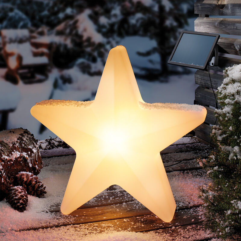 

Estrella luminosa solar con luz conmutable para decoración navideña de invierno esotec 102121