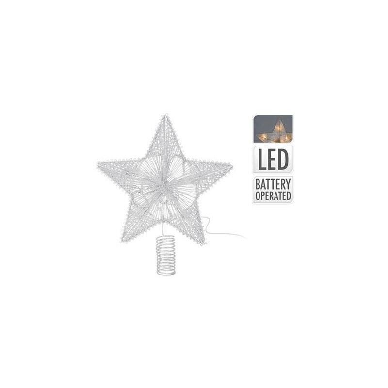 

Estrella Para Arbol Con Leds 25 Cm Plata