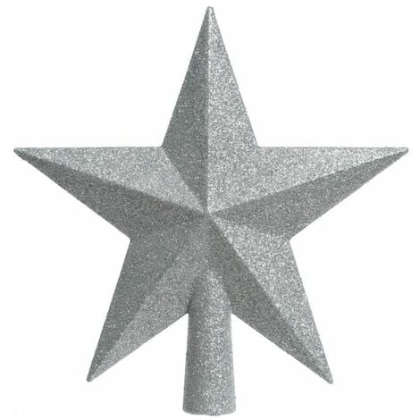 Estrella plateada para arbol de navidad EDM 71873
