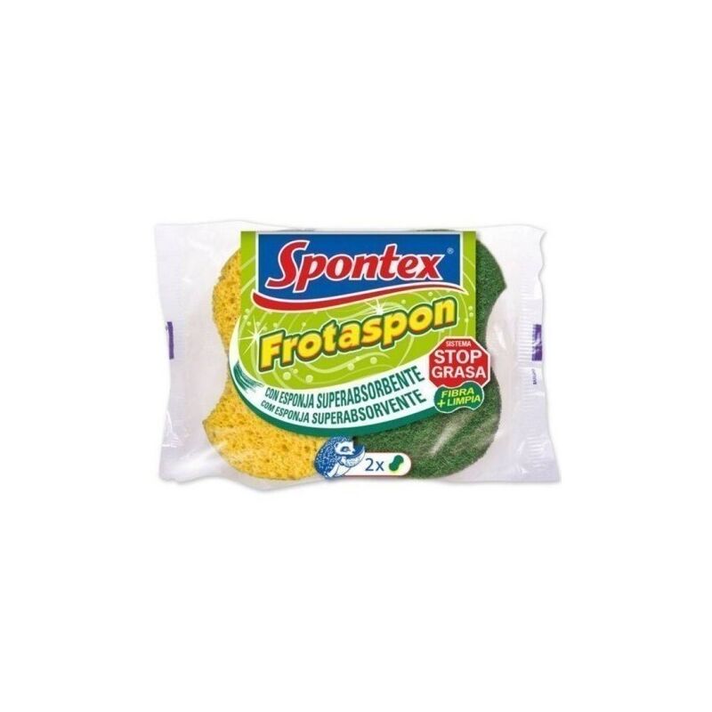 

Spontex - Estropajo Limpieza Esponja Fibra Ver Frotaspon 2 Pz