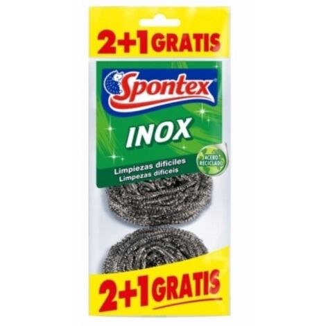 ESTROPAJO SPONTEX INOX DUPLO + 1U. GRATIS