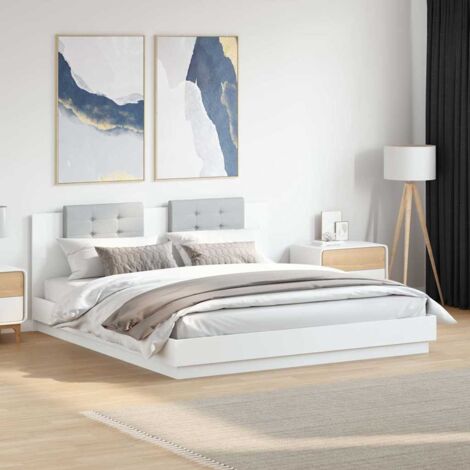 Estructura cama con cabecero madera ingeniería  160x200cm