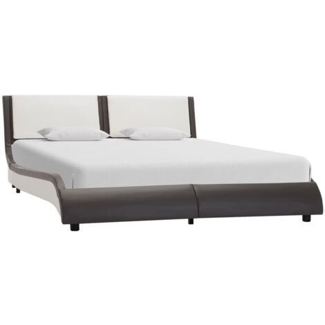 Estructura Cama con LED Cuero Sintético Somier Multitalle Multicolor