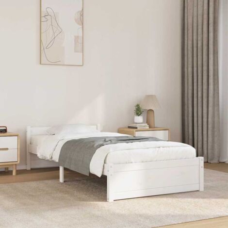 Estructura cama individual sin colchón madera  90x190 cm