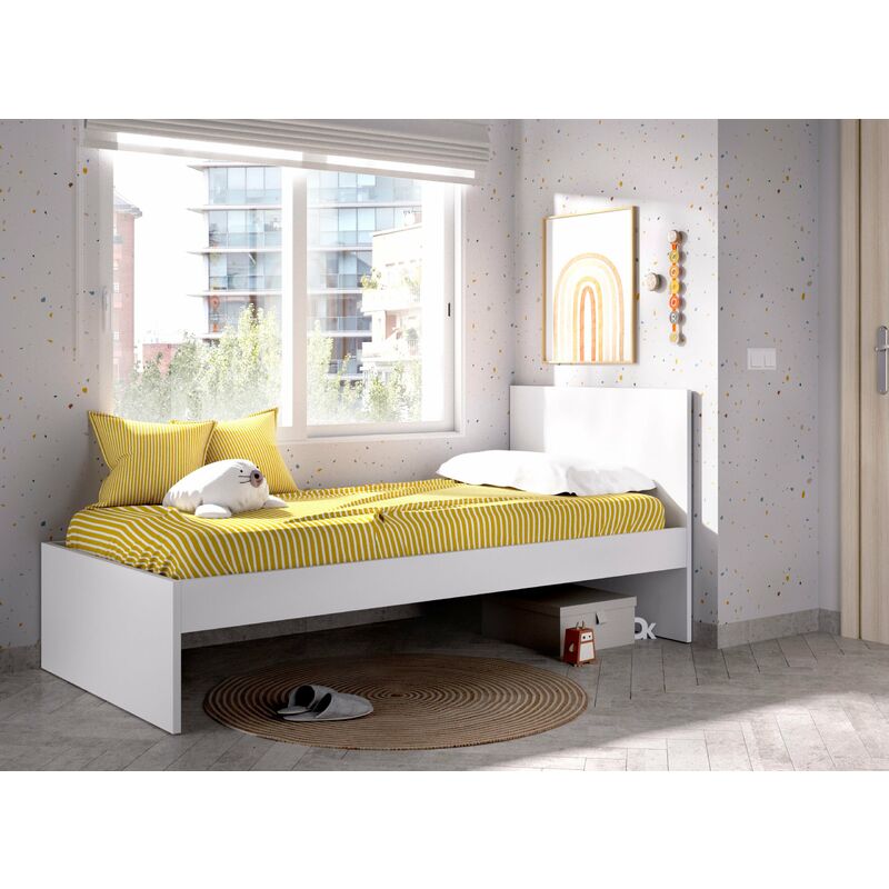 

Estructura Cama infantil moderna ideal para habitaciones infantiles y juveniles. Dimensiones: 76 cm (alto) x 96 cm (ancho) x 196 cm (prof.)