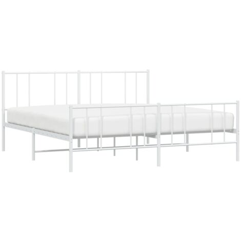Estructura de cama con cabecero metal negro 100x190 cm  