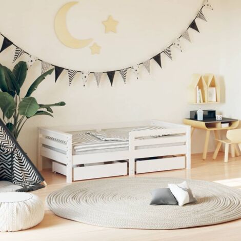 Estructura cama niños con cajones madera pino  70x140 cm