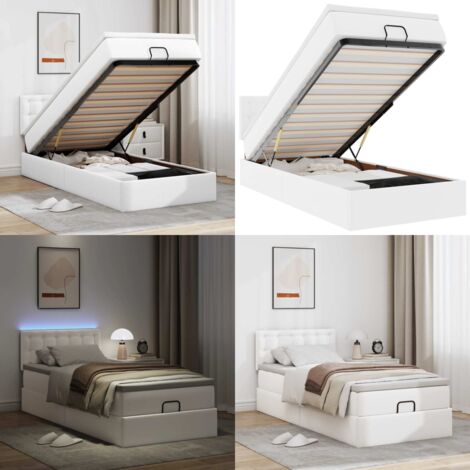 Estructura cama otomana colchón blanco puro 90x200cm - Colchón - Estructura de cama