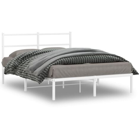 Estructura cama sin colchón con cabecero metal  135x190cm