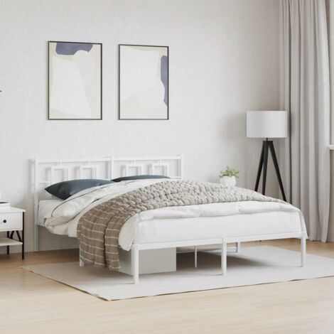 Estructura cama sin colchón con cabecero metal  150x200cm