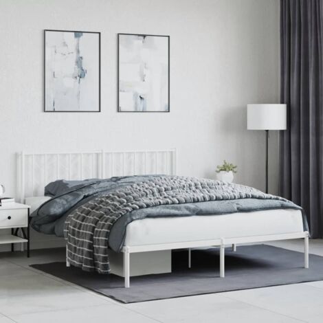Estructura cama sin colchón con cabecero metal  160x200cm