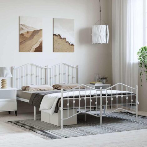 Estructura cama sin colchón con estribo metal  135x190 cm