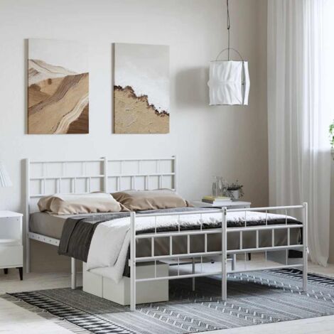 Estructura cama sin colchón con estribo metal  135x190 cm