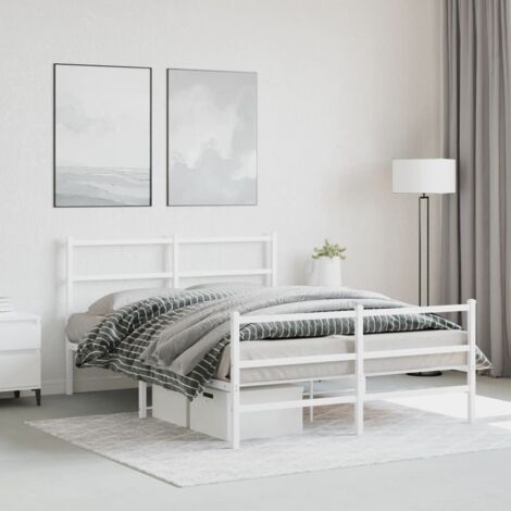 Estructura cama sin colchón con estribo metal  140x190 cm