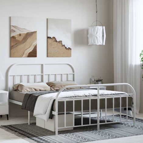Estructura cama sin colchón con estribo metal  150x200 cm