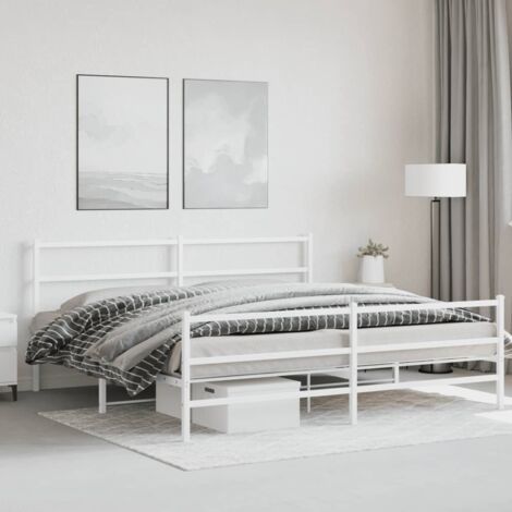 Estructura cama sin colchón con estribo metal  183x213 cm