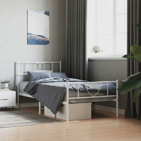 Estructura cama sin colchón con estribo metal  75x190 cm