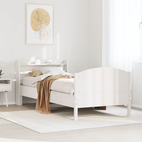 Estructura cama sin colchón madera maciza pino blanca 100x200cm vidaXL