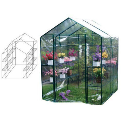Estructura de acero con cubierta de PVC L143xP143xH195 cm