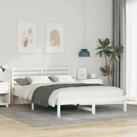 Estructura de cama  140 x 220 cm Madera maciza de pino