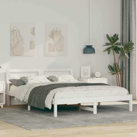 Estructura de cama 150 x 200 cm Madera de pino macizo