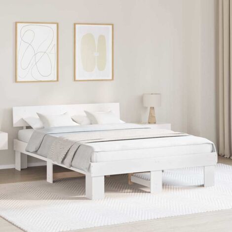 Estructura de cama 150 x 200 cm Madera de pino macizo
