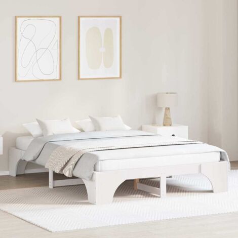 Estructura de cama  150 x 200 cm Madera maciza de pino
