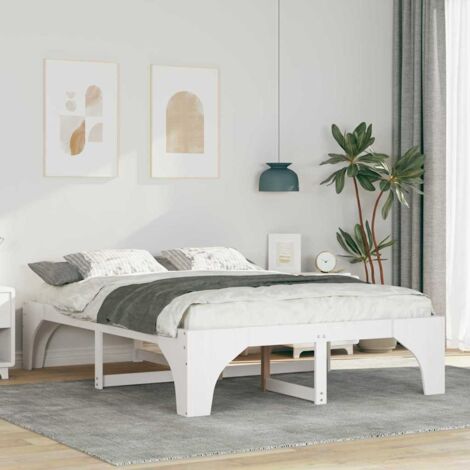 Estructura de cama  150 x 200 cm Madera maciza de pino
