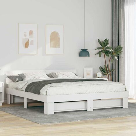 Estructura de cama  180 x 200 cm Madera maciza de pino