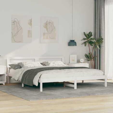 Estructura de cama 180 x 200 cm Madera maciza de pino