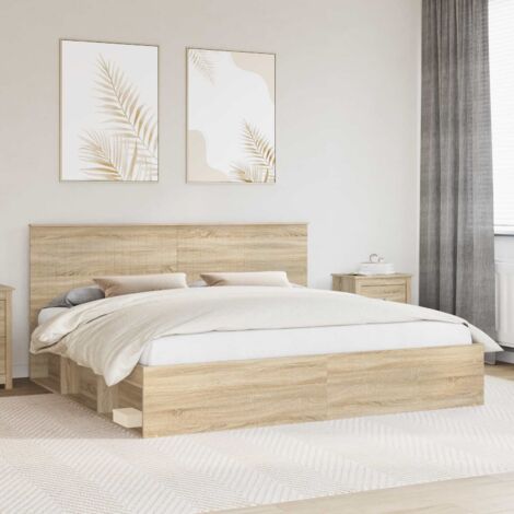 Estructura de cama  200 x 200 cm Madera de pino macizo