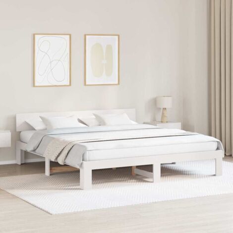 Estructura de cama 200 x 200 cm Madera maciza de Pino