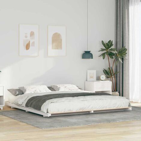 Estructura de cama  200 x 200 cm Madera maciza de pino